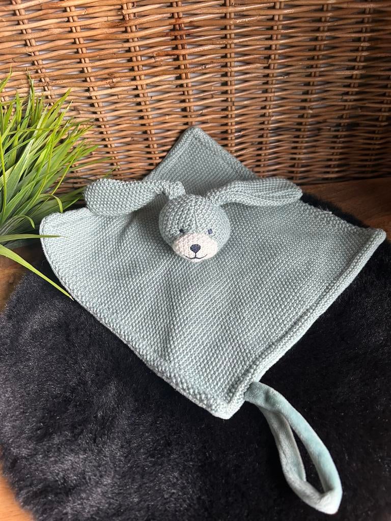 Prenatal knuffeldoekje konijn knuffeldoek knuffel, Ophalen of Verzenden, Zo goed als nieuw, Konijn