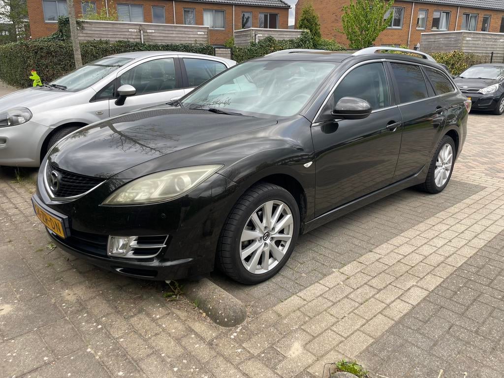 Mazda 6 2.0 Sportbreak 2008 Zwart, Auto's, Mazda, Voorwielaandrijving, 1330 kg, Stof, Zwart