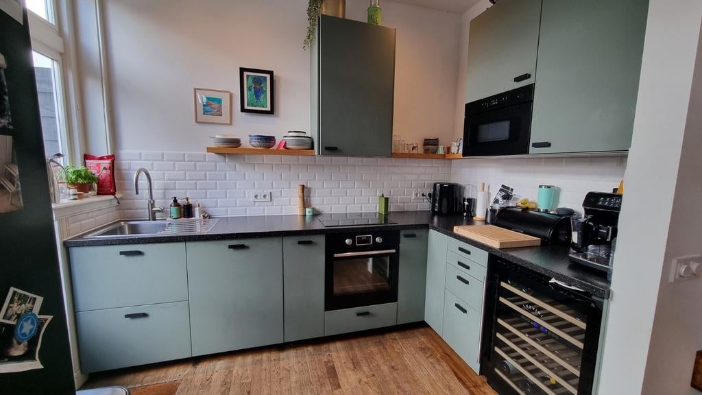 Groen grijze Bodarp Ikea method keuken, Ophalen, Gebruikt, Overige materialen, Hoekkeuken