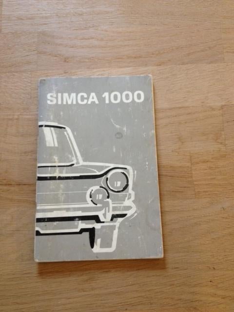 Handleiding/Instructieboekje    Simca 1000    NL, Ophalen of Verzenden