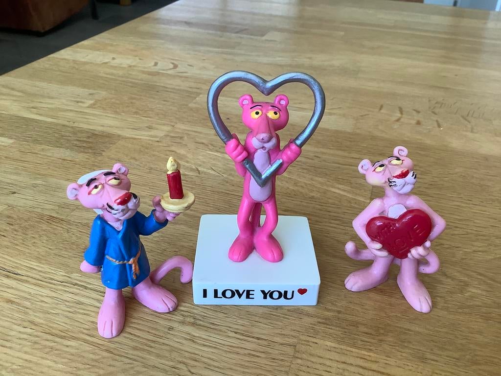 Pink Panther figuurtjes Bully 3x samen 5,00, Ophalen of Verzenden, Zo goed als nieuw