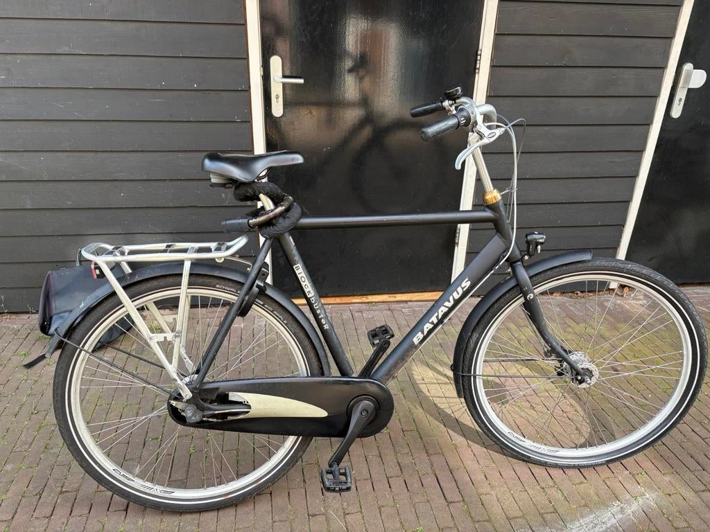 Batavus Blockbuster Herenfiets - Matzwart, Ophalen, Gebruikt, Versnellingen, Batavus