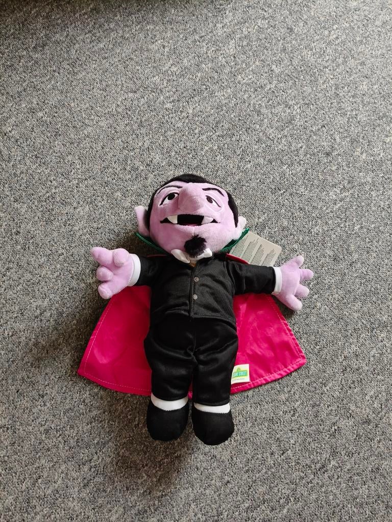 Graaf Tel uit Sesamstraat knuffel, Kinderen en Baby's, Speelgoed | Knuffels en Pluche, Ophalen, Overige merken, Overige karakters