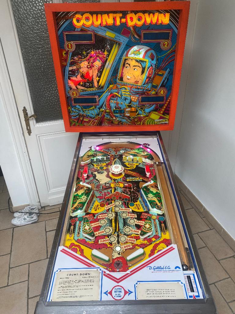 Flipperkast - Count Down - uiterst mooi, Zo goed als nieuw, Gottlieb, Ophalen of Verzenden, Dot-matrix