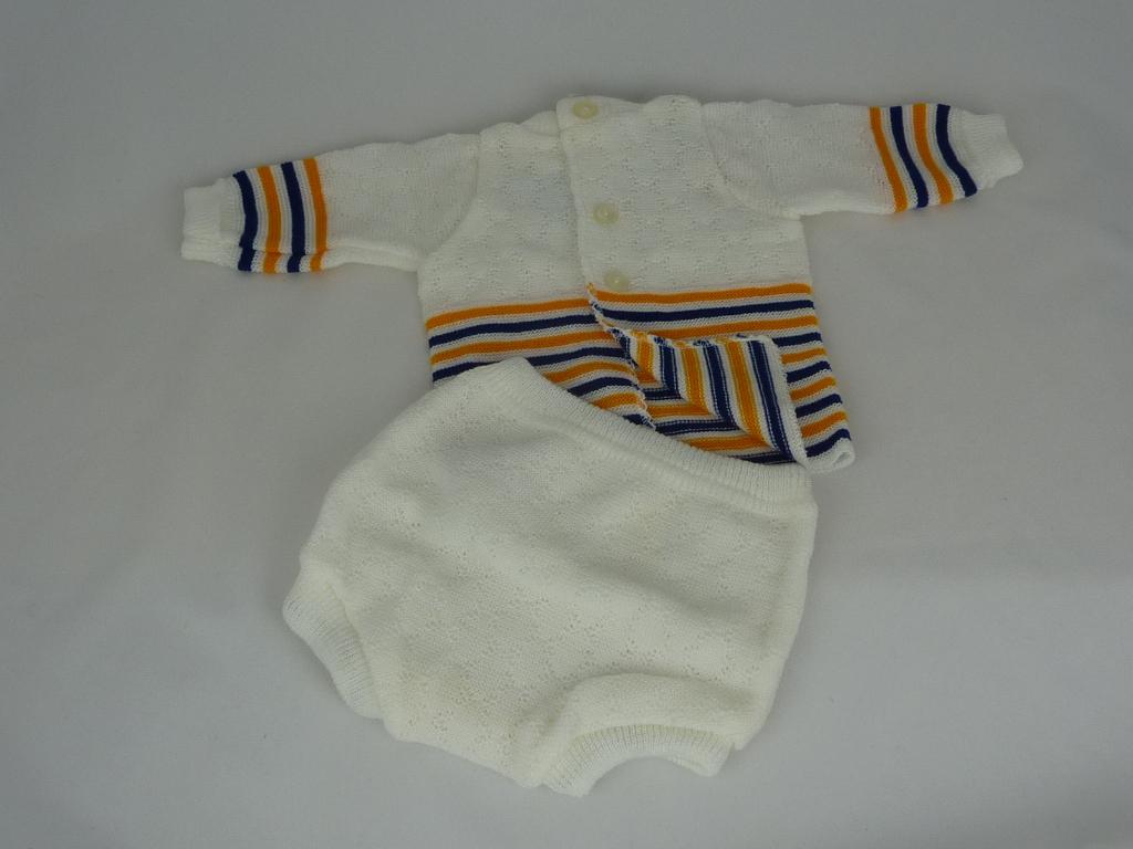 60s gebreid luierpakje nieuw oud 1960 -1970 babykleding, Ophalen of Verzenden, Nieuw, Pop, Levensecht of Reborn