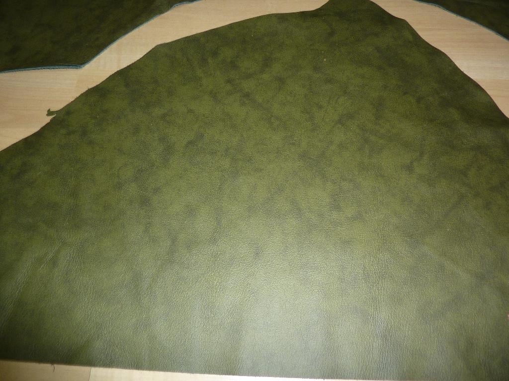 Apart groen melee soepel echt leer rundleer, Verzenden, Leer of Kunstleer, Nieuw, 30 tot 120 cm