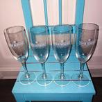 Piper Heidsieck champagne glazen wit logo 4 stuks, Ophalen, Glas of Glazen, Overige stijlen, Glas