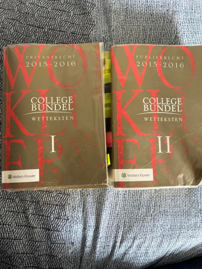 Collegebundel Wetsteksten Privaatrecht & Publiekrecht 2015-2, Boeken, Studieboeken en Cursussen, Ophalen of Verzenden, Gamma, Gelezen