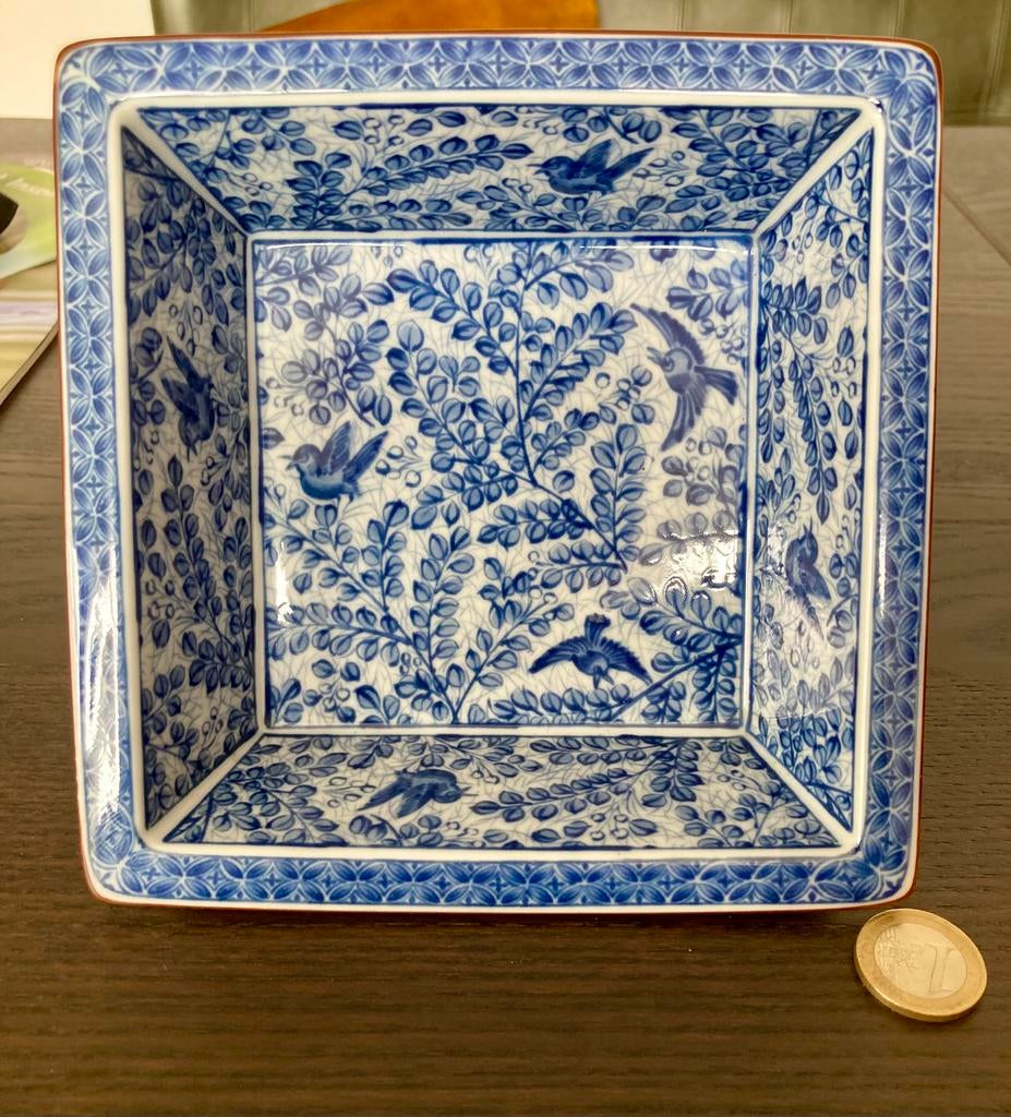 Chinees 19e eeuws Blauw en Wit schaaltje Blue Bird Bowl, Ophalen of Verzenden