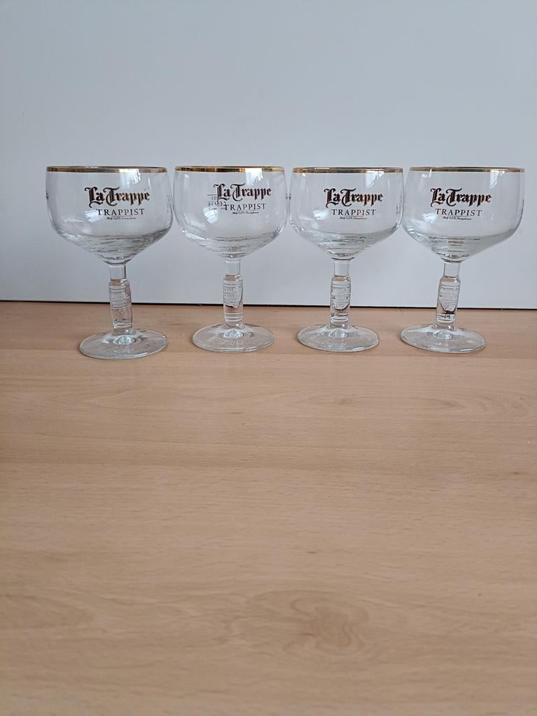 4 La Trappe Trappist glazen, Ophalen of Verzenden, Zo goed als nieuw, Glas of Glazen, La Trappe