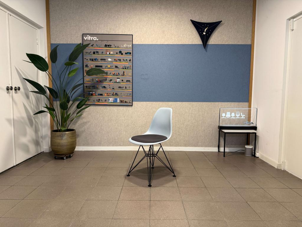 Vitra | Eames | DSR | Ijsblauw & Antraciet | 4x, Vitra, Gebruikt, Blauw, Ophalen of Verzenden