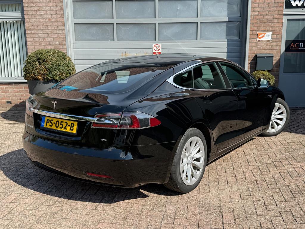 Tesla Model S 75 Business Economy Accu 97% In zeer nette sta, Auto's, Achterwielaandrijving, Gebruikt, Zwart, Zwart