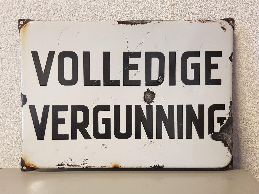 Oud emaille wandbord., Huis en Inrichting, Woonaccessoires | Tekstborden en Spreuken, Ophalen of Verzenden, Gebruikt