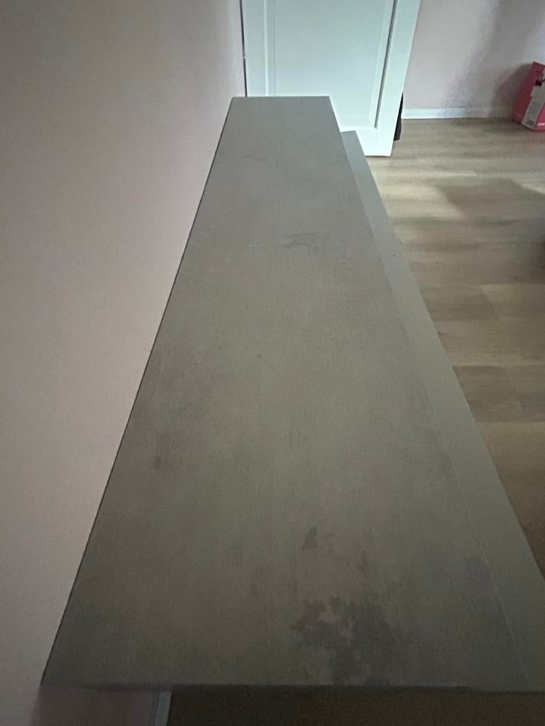 Zwevend TV-meubel/wandmeubel grijs, Ophalen, Overige materialen, Gebruikt, 200 cm of meer