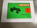 Deutz Ersatzteilliste D25.2 en D30, Verzenden, Gelezen, Onbekend