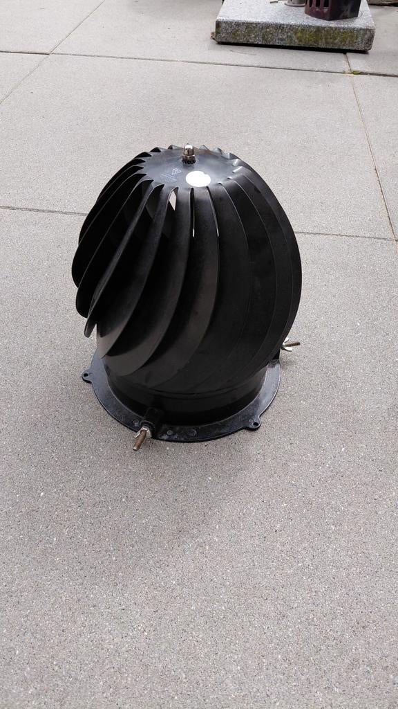 Roterende schoorsteenkap - Zwart, 20 cm diameter, Ophalen of Verzenden, Gebruikt, Afzuiger