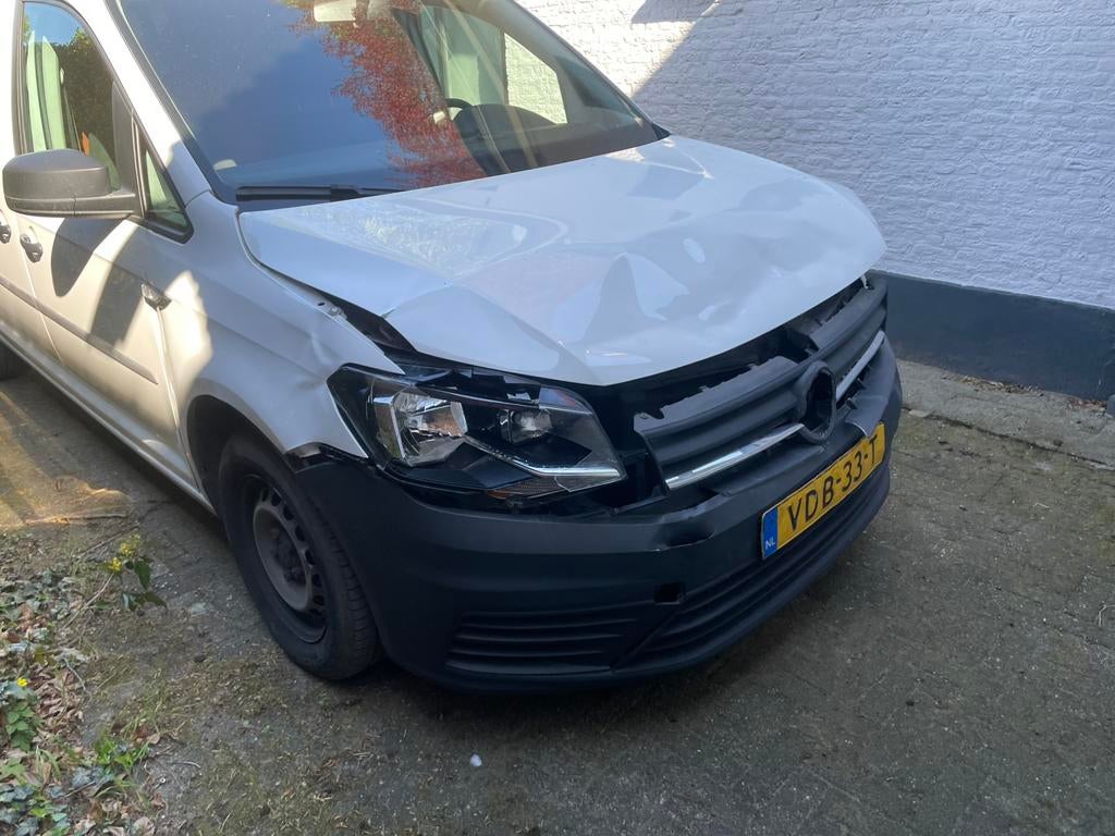 Vw caddy 2.0 tdi maxi bj 2019 voor schade, Ophalen of Verzenden, Wit, Diesel, Overige carrosserieën