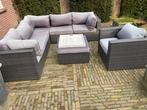 Loungeset, hoekbank en stoel. Incl. kussens, Tuin en Terras, Tuinsets en Loungesets, Ophalen, Gebruikt, 6 zitplaatsen, Loungeset