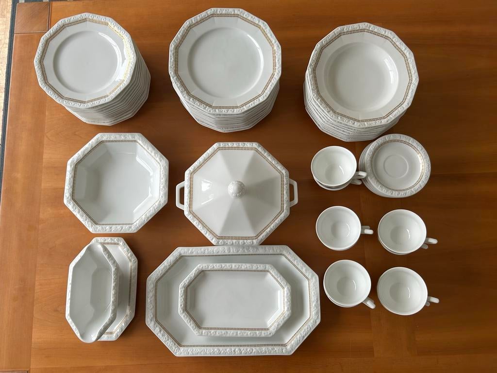 Rosenthal servies Maria met gouden rand - Compleet, Ophalen, Zo goed als nieuw, Overige stijlen, Porselein