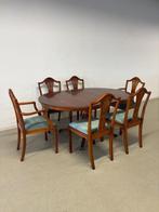 Engelse eethoek in taxus, Ophalen, Gebruikt, Engels / Klassiek, 4 tot 6 stoelen