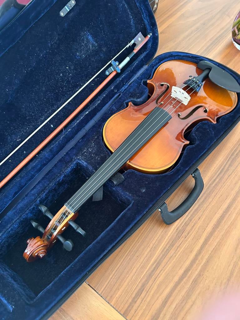 Mooie 4/4 viool met koffer en strijkstok - Zo goed als nieuw, Viool, Ophalen of Verzenden, Zo goed als nieuw, 4/4-viool