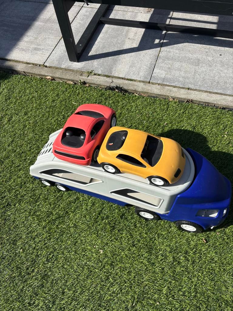 Grote speelgoed autotransporter met 2 auto's, Ophalen, Gebruikt