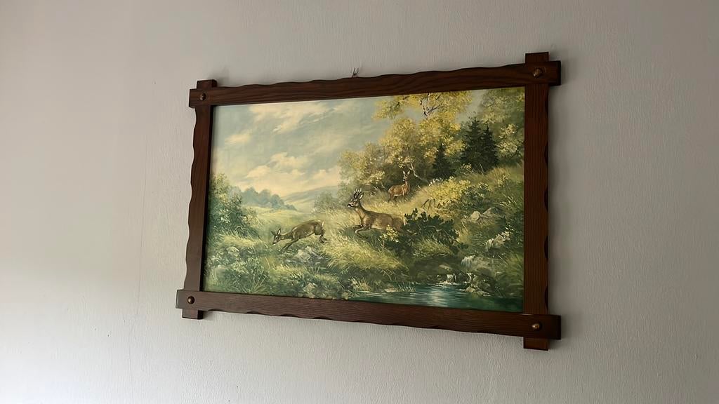 Schilderij wild reeen, Ophalen