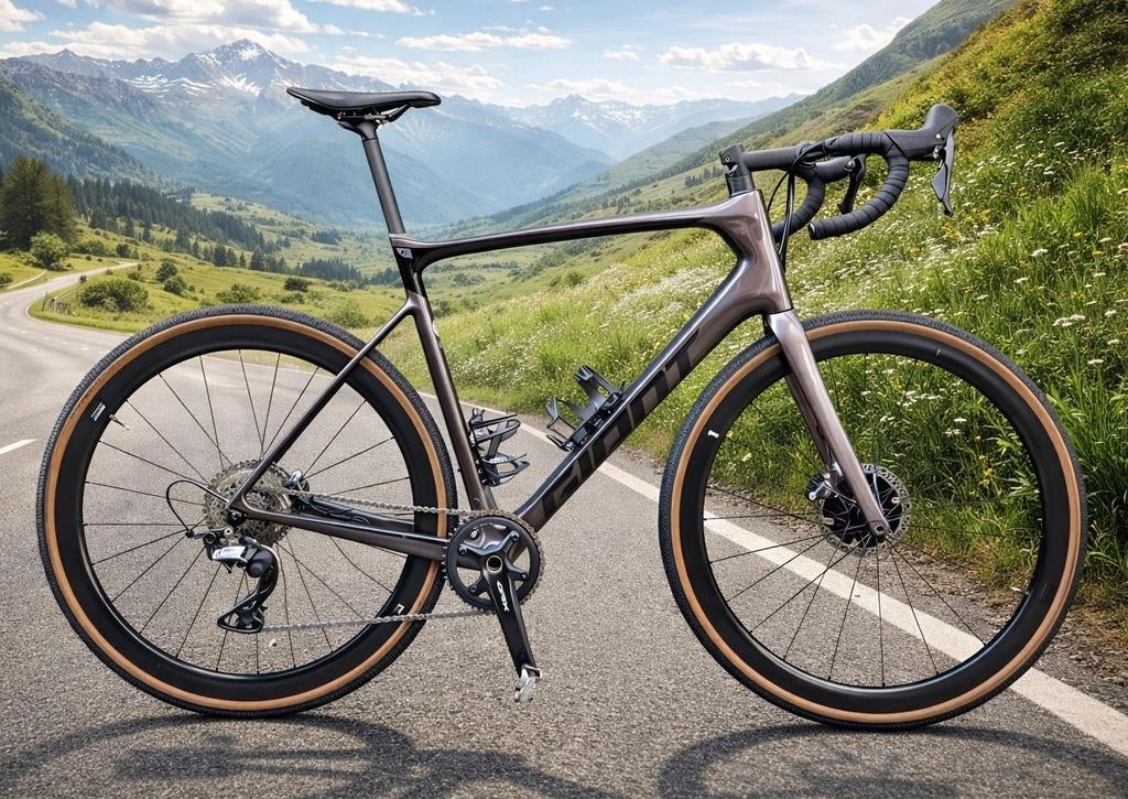 Giant Defy Advanced L 2023 GRX 1x12 SLR1 carbon wielen, Ophalen, 28 inch, Carbon, 10 tot 15 versnellingen