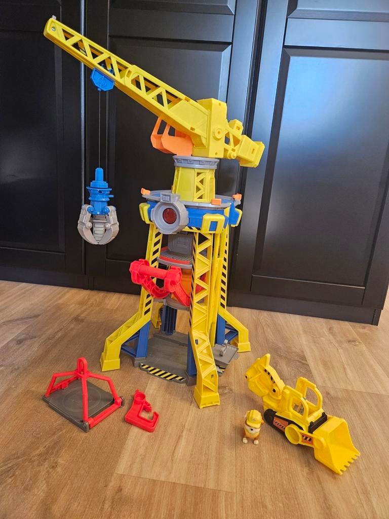 Paw Patrol Rubble hijskraan met accessoires, Ophalen, Zo goed als nieuw, Jongen of Meisje