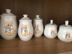 5 voorraadpotten Yuan Quan met  beertjes Disign jaren80, Ophalen of Verzenden
