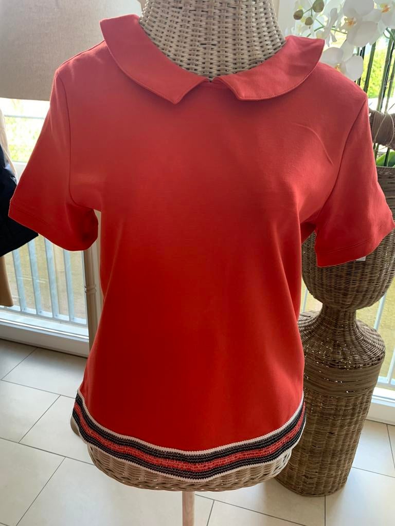 Nieuw koraal rood broek en shirt Eugen Klein maat 36, Nieuw, Ophalen of Verzenden, Maat 36 (S), Lang