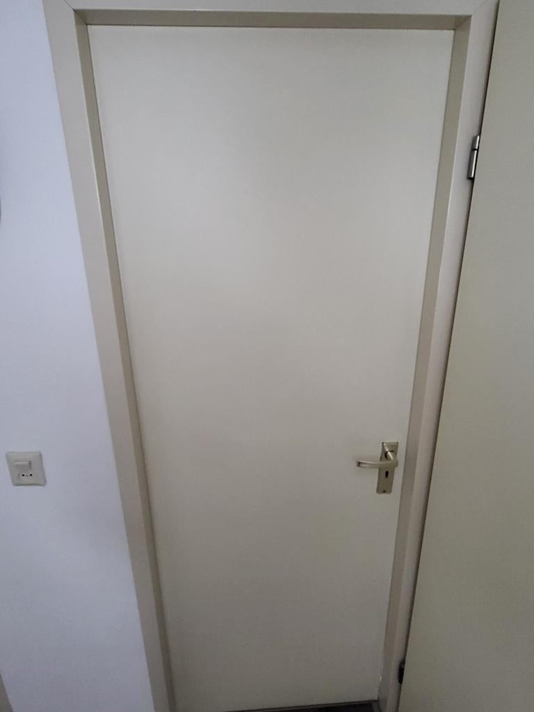 Opdek binnendeur rechts wit 73 cm x  201.5 cm, Ophalen, Gebruikt, Minder dan 80 cm, Binnendeur