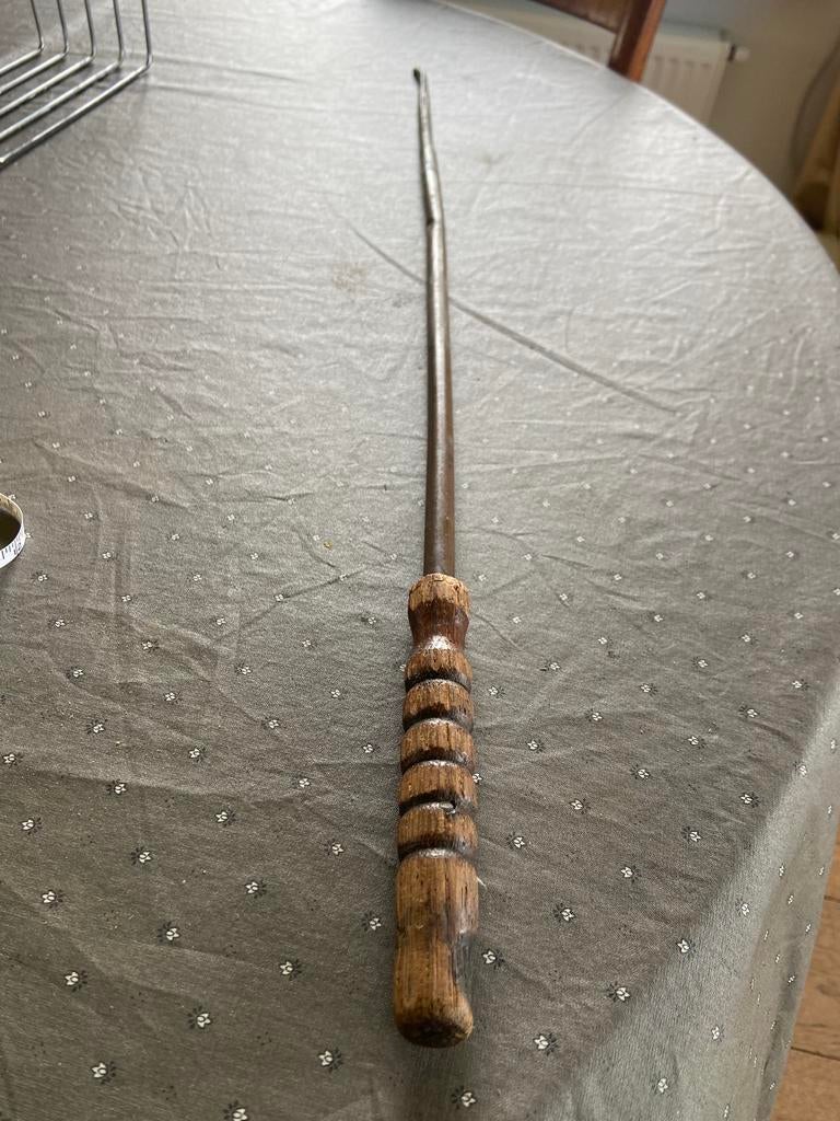 Antieke haard pook, Huis en Inrichting, Haarden, Ophalen of Verzenden, Gebruikt, Houthaard