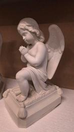 Koppel grote antieke biscuit engelen, gesigneerd, Antiek en Kunst, Ophalen of Verzenden