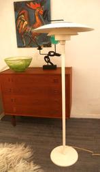 Deense metalen vloerlamp schalenlamp - mid century design, Ophalen, Gebruikt, -, 100 tot 150 cm