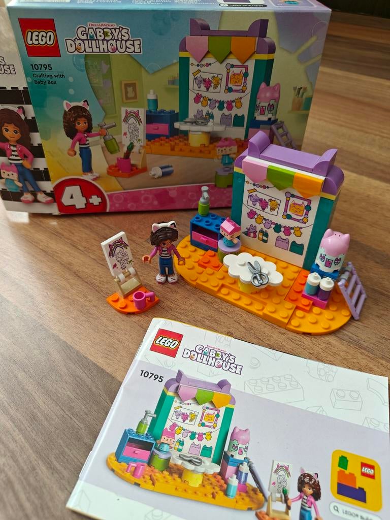Lego Gabby's poppenhuis 10795 knutselen met baby kitty, Ophalen, Zo goed als nieuw, Lego