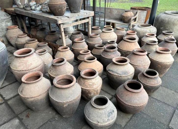 Oude kruiken uit India voor een STUNTPRIJS!, Huis en Inrichting, Woonaccessoires | Vazen, Gebruikt, Overige kleuren, Minder dan 50 cm