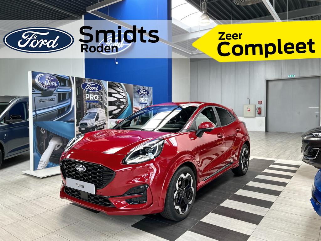Ford Puma EcoBoost Hybrid 125 pk ST-Line X | Trekhaak | Wint, 12 maanden, 125 pk, Zwart, 1226 kg
