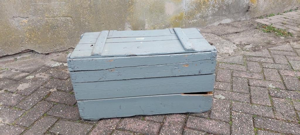 Oude houten kist   67 breed 40 diep eierkist, Ophalen, Gebruikt, 50 tot 100 cm, Minder dan 50 cm