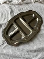 Vintage Franse RVS hapjesschaal inox retro aperitiefschaal, Ophalen, Overige materialen, Overige stijlen, Schaal of Schalen