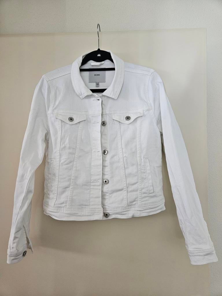 Spijkerjasje 38 met stretch van ICHI, Maat 38/40 (M), Verzenden, Wit, Zo goed als nieuw