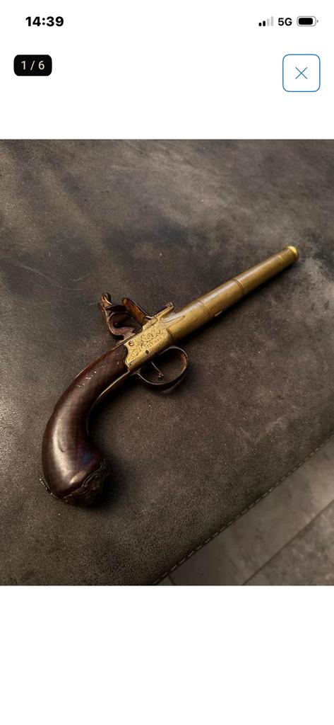 Gezocht. Wie heeft dit antieke pistool gekocht?, Antiek en Kunst, Verzenden