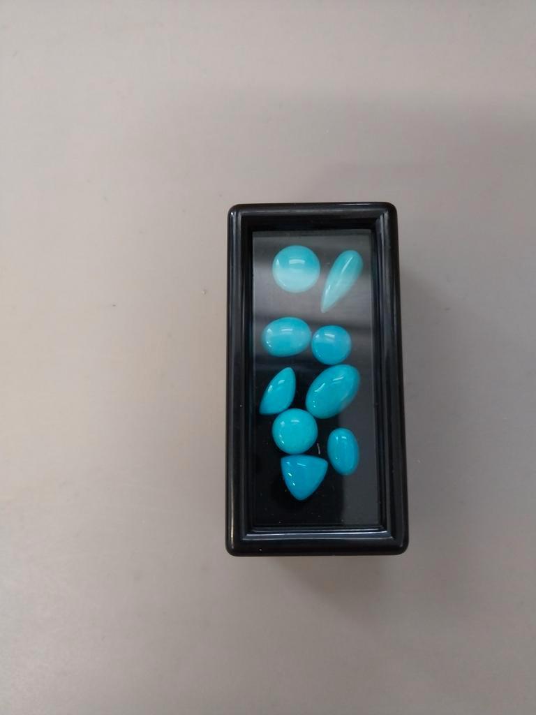 9 a kleur turkoois cabochons, Sieraden, Tassen en Uiterlijk, Edelstenen, Ophalen of Verzenden