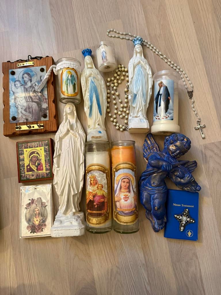 Verzameling religieuze antieke (Lourdes )items, Ophalen of Verzenden, Gebruikt, Overige typen, Christendom | Katholiek