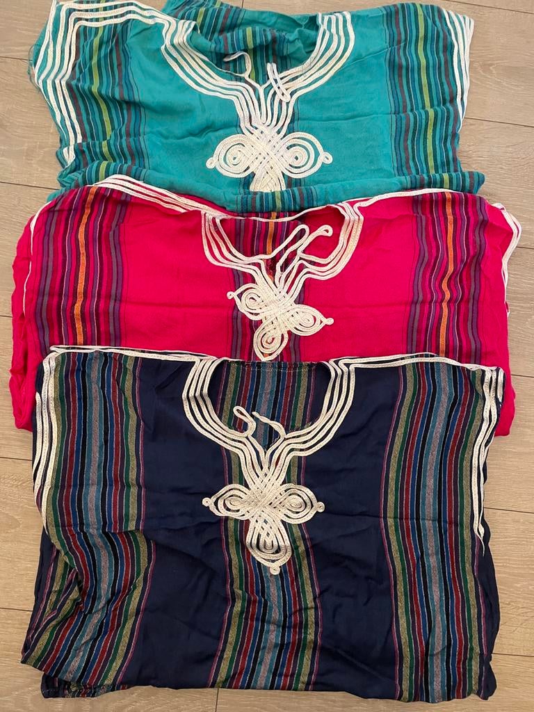 3 stuks Nieuwe marokkaanse huisjurken pyjamas abaya djelleba, Kleding | Dames, Ophalen of Verzenden, Nieuw, Onder de knie