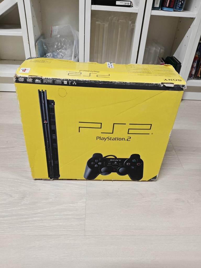 Sony PlayStation 2 (PS2) Slim - Zwart CIB, Spelcomputers en Games, Spelcomputers | Sony PlayStation 2, Gebruikt, Zwart, 1-7-1 Konan, Minato-ku, Tokyo 108-0075, Japan