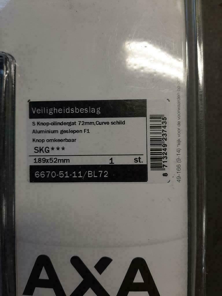 Axa Voordeurklinken voordeurklink 72mm veiligheidsbeslag, ,, Nieuw, Ophalen of Verzenden, ,