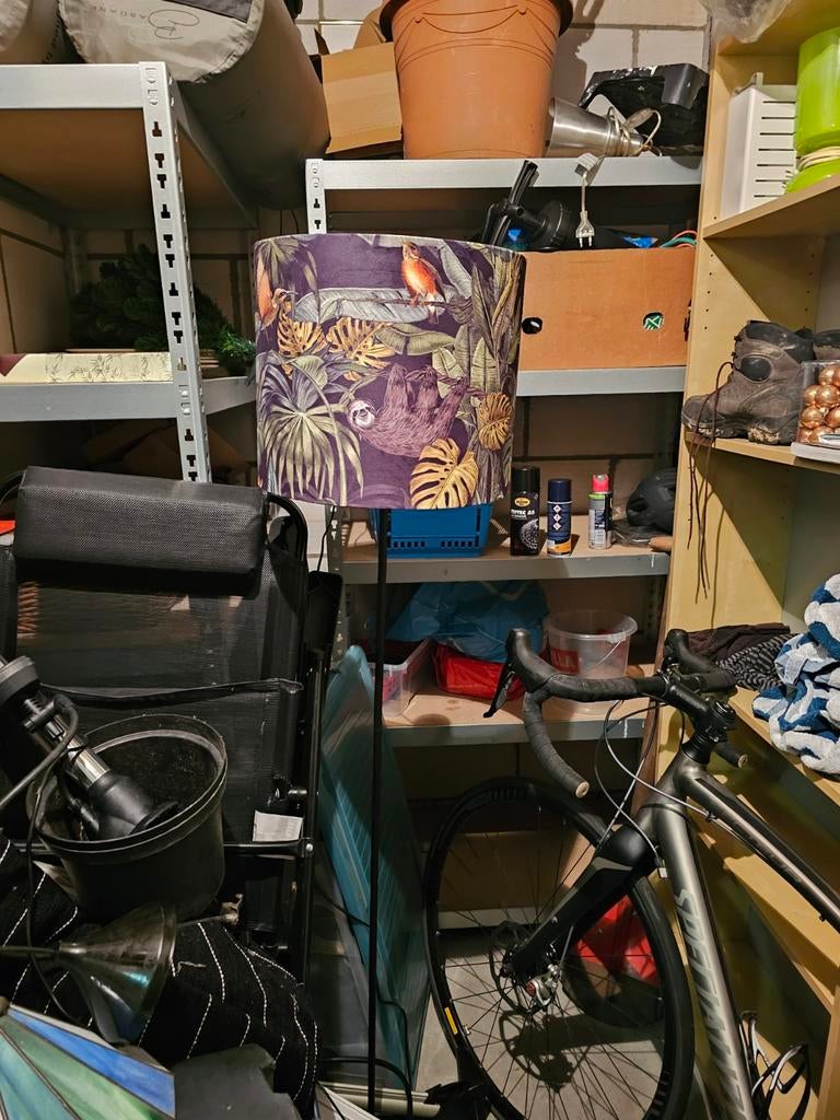 Vloerlamp met tropische print, Huis en Inrichting, Lampen | Vloerlampen, Ophalen of Verzenden