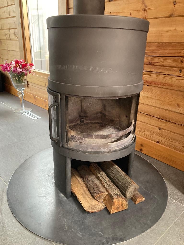 Houtkachel Harry Leenders type HL6, Ophalen, Gebruikt, Houtkachel, Vrijstaand