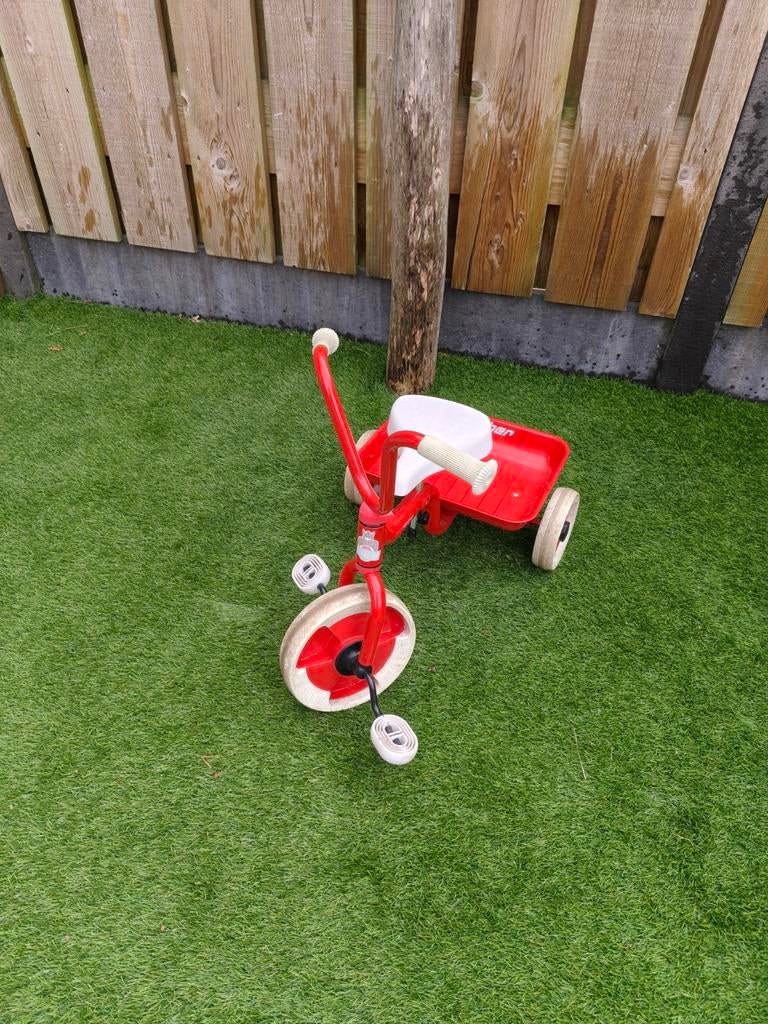 Rode Winther driewieler met kiepbak en verstelbaar zadel, Fietsen en Brommers, Fietsen | Driewielers, Ophalen of Verzenden, Gebruikt